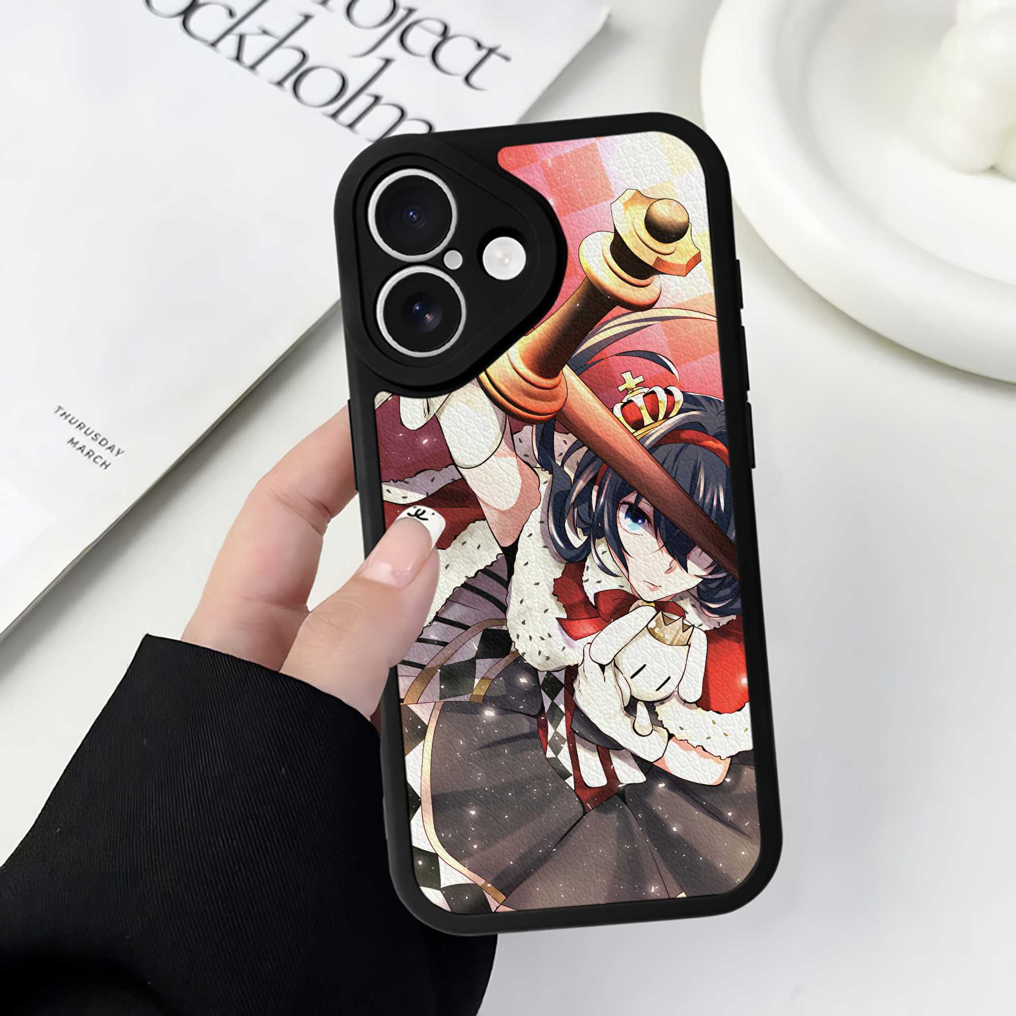 （画像用） 文豪ストレイドッグス Bungo Stray Dogs 【iPhone 16シリーズ対応】シリコンスマホケース（レザー調） 材質：シリコン